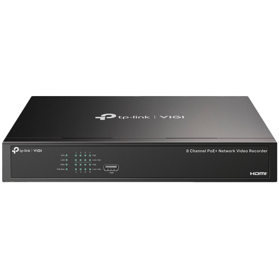 Kamera TP-LINK 8 Channel PoE Network Video Recorder (h.265+/h.265/h.264+/h.264, do 8mp rezolucija, 80 mbps ulazna propusnost, 8× 10/100 mbps poE+ portova)-0