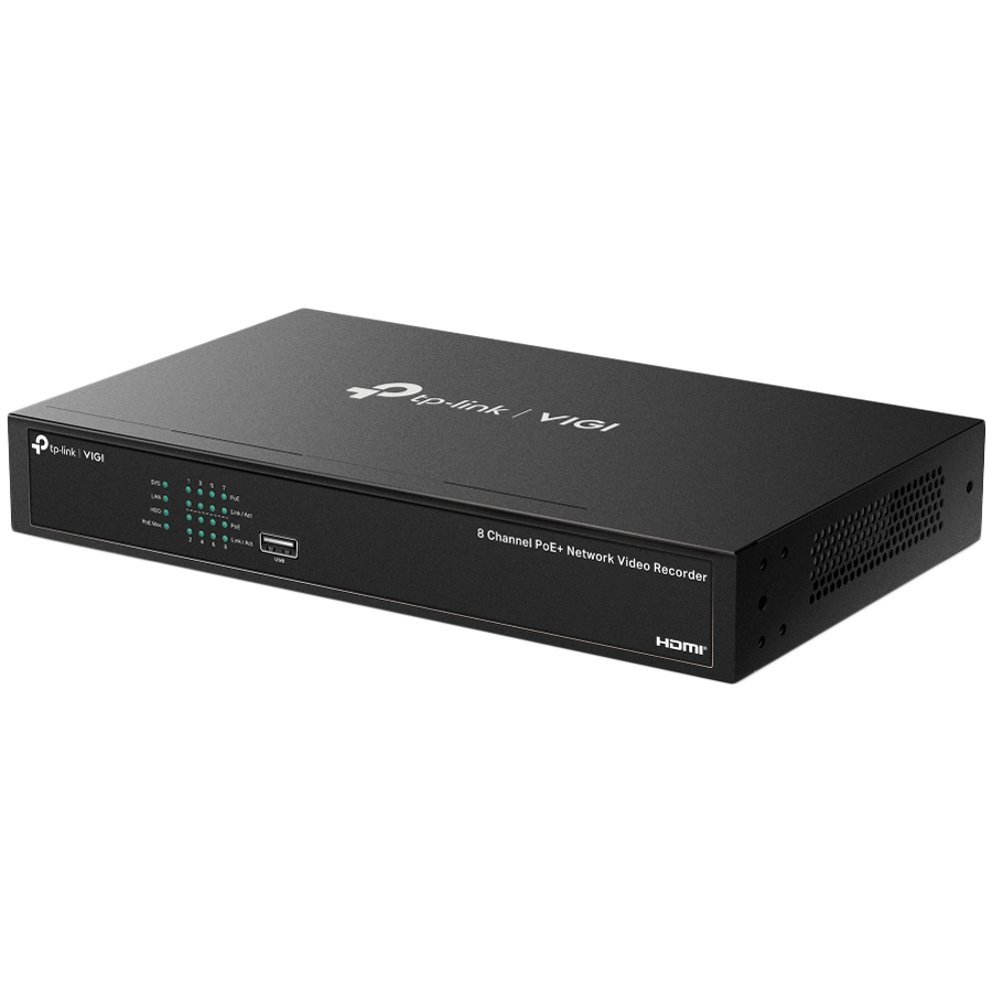 Kamera TP-LINK 8 Channel PoE Network Video Recorder (h.265+/h.265/h.264+/h.264, do 8mp rezolucija, 80 mbps ulazna propusnost, 8× 10/100 mbps poE+ portova)-1