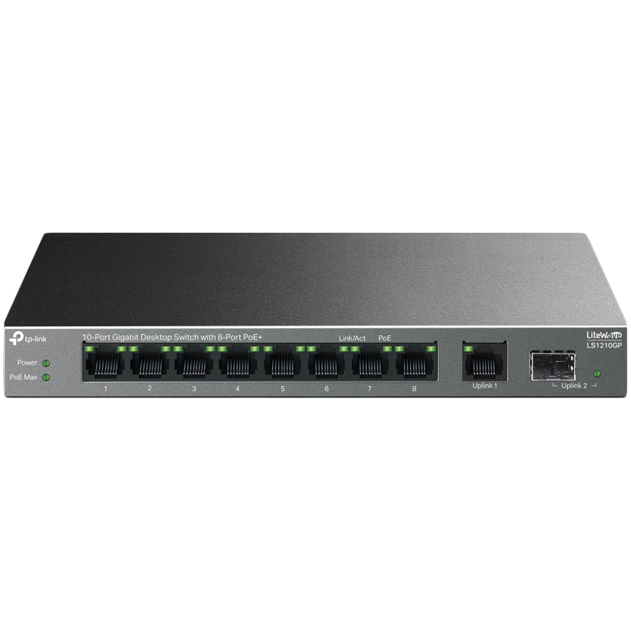 Switch TP-LINK 10-Port Gigabit Desktop with 8-Port PoE+-0