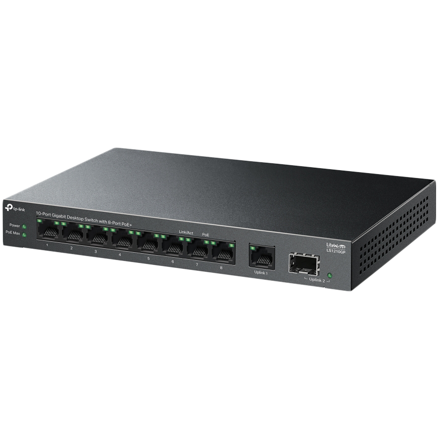 Switch TP-LINK 10-Port Gigabit Desktop with 8-Port PoE+-2