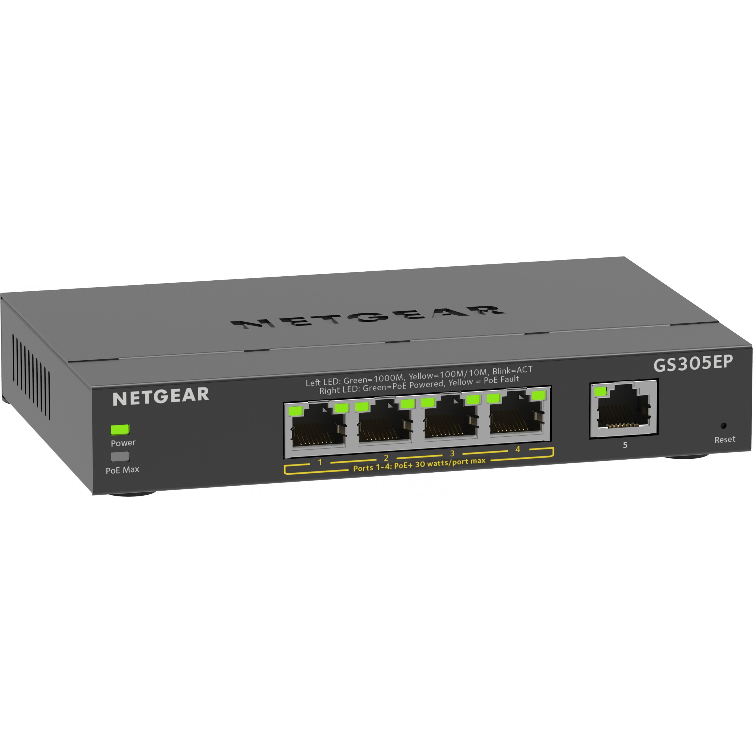 Switch Netgear 5PT GE PLUS SWCH W/ POE+ (5 portova, PoE+, vanjski)-0