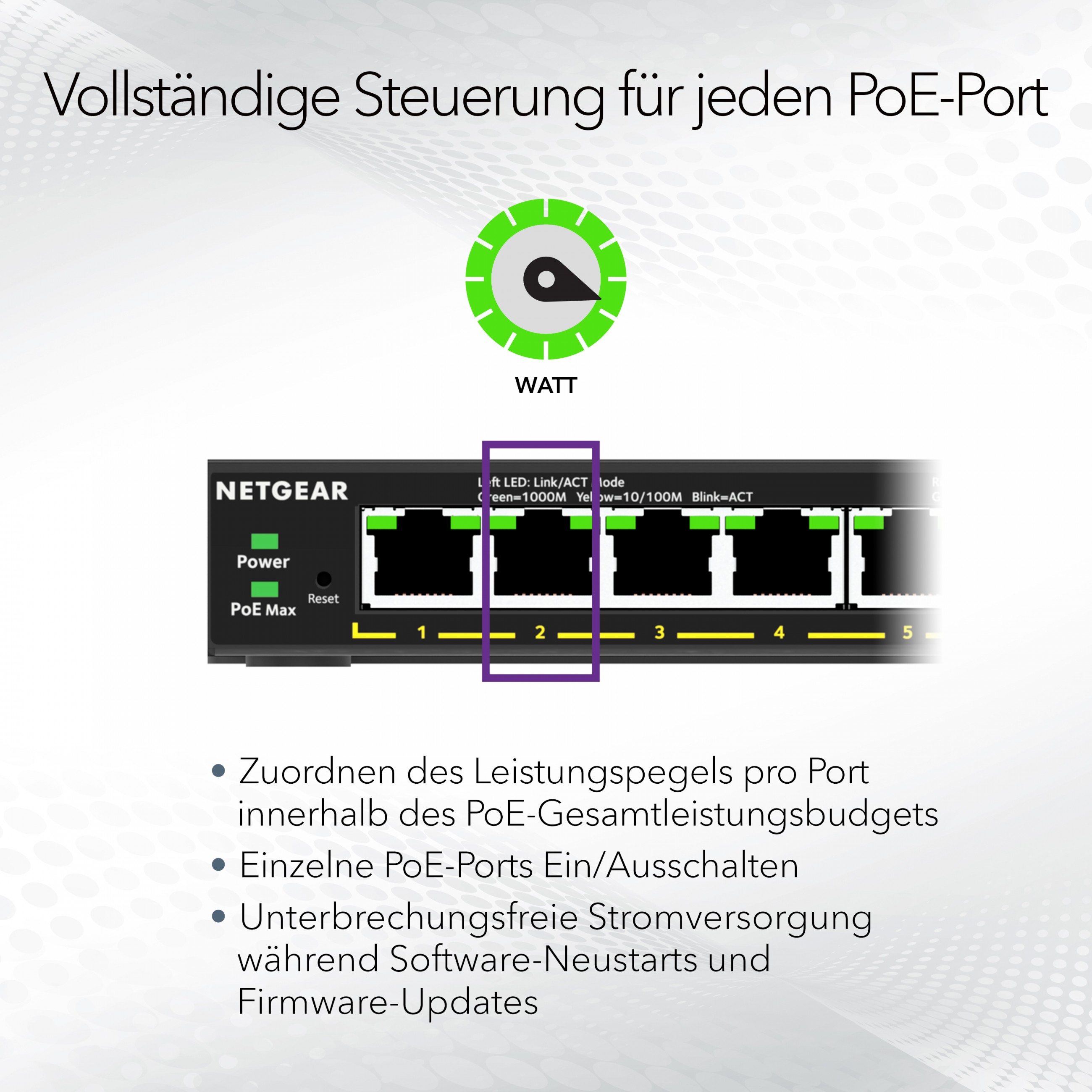 Switch Netgear 5PT GE PLUS SWCH W/ POE+ (5 portova, PoE+, vanjski)-12