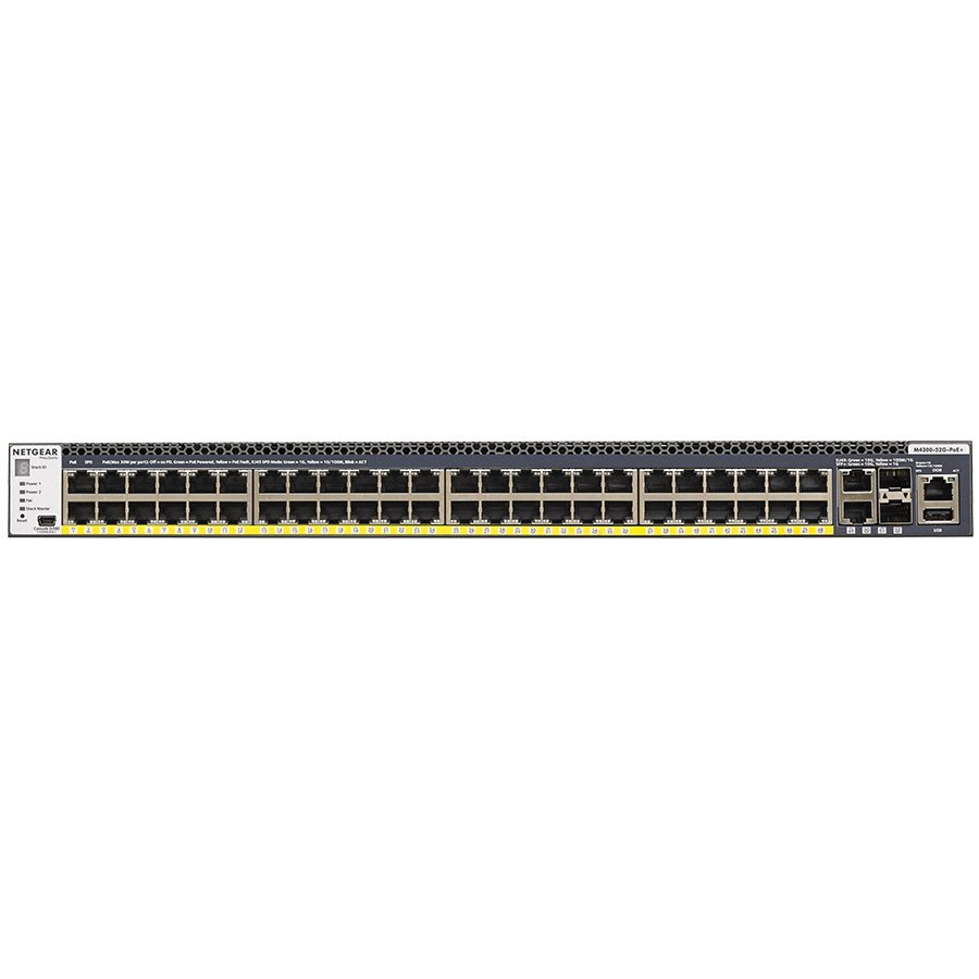 Switch NETGEAR M4300-52G-POE+ MANAGED SWCH APS550W crna boja-0