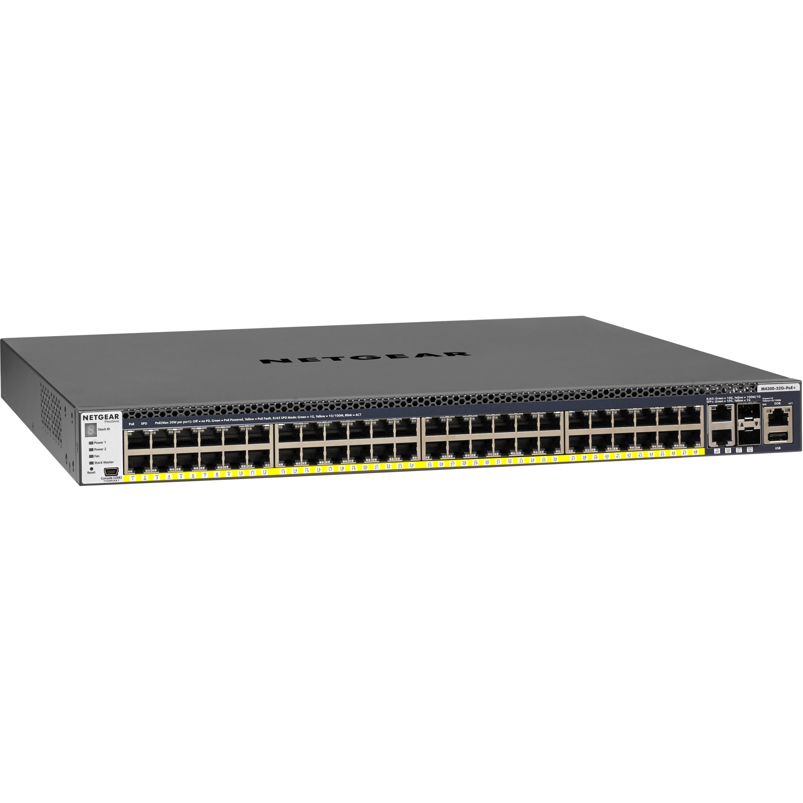 Switch NETGEAR M4300-52G-POE+ MANAGED SWCH APS550W crna boja-5