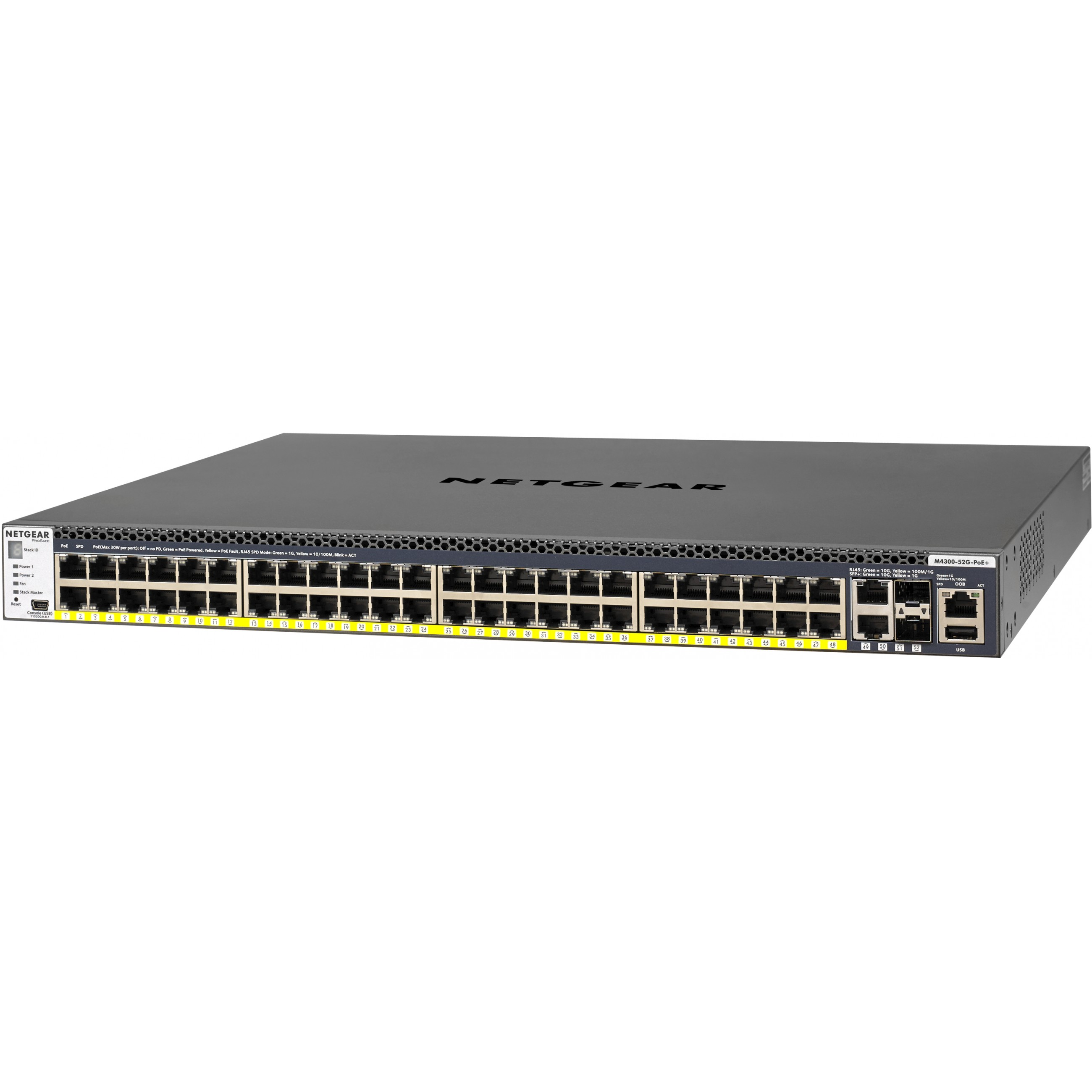 Switch NETGEAR M4300-52G-POE+ MANAGED SWCH APS550W crna boja-6