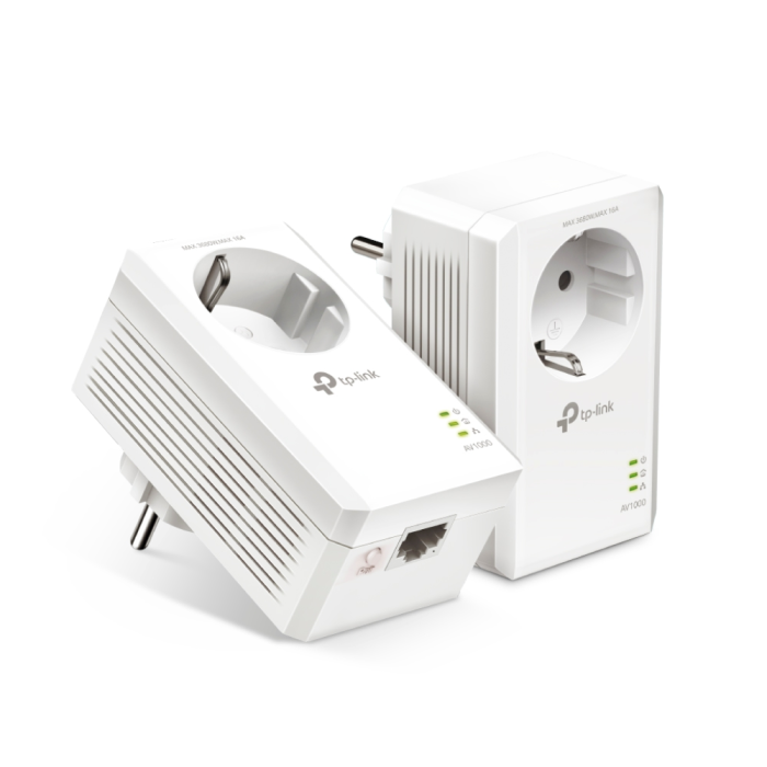 Powerline adapter TP-LINK AV1000 TL-PA7017P KIT, dodatna strujna utičnica AV2, G-LAN, duplo pakiranje-0