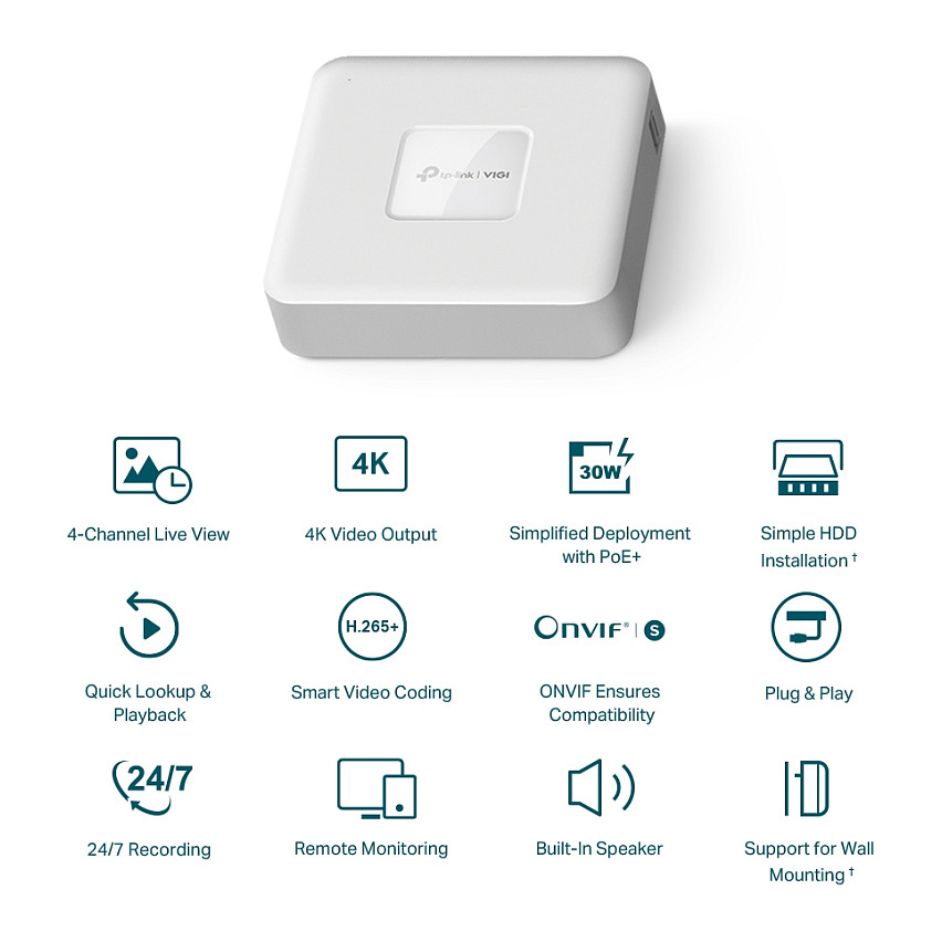 Mrežni video snimač TP-LINK 4 Channel PoE-2
