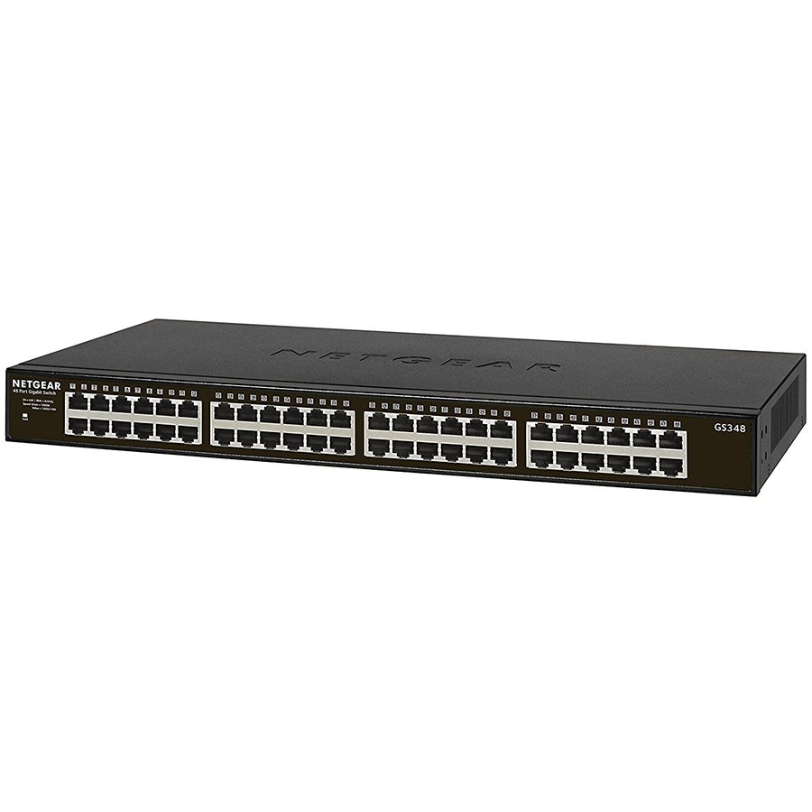 Prekidač NETGEAR 48-Port Gigabit Ethernet Unmanaged Switch (bruto težina 3.15 kg, memorija 1.5 MB, CE certifikat, maksimalna temperatura 50 °C, broj portova 48)-0