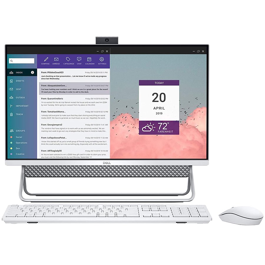 Laptop DELL Inspiron AIO 5400 (23.8" FHD, Intel Core i7-1165G7, 8GB RAM, 1TB HDD + 256GB SSD, Nvidia MX330, Win10Pro, srebrna boja)-0