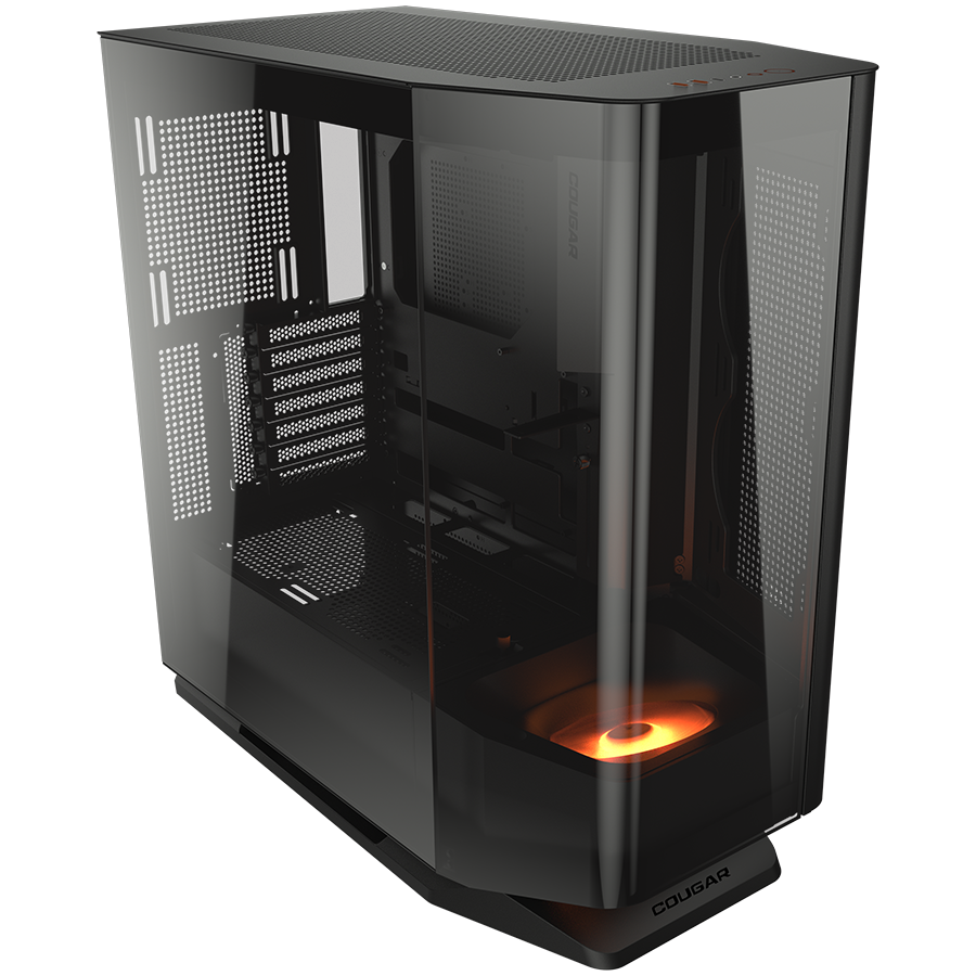 PC Kućište COUGAR FV270 Black Mid tower / Stakleni panel / Brzo uklonjivi filteri za prašinu / Do 9 ventilatora (1x120mm RGB unaprijed instaliran)-0