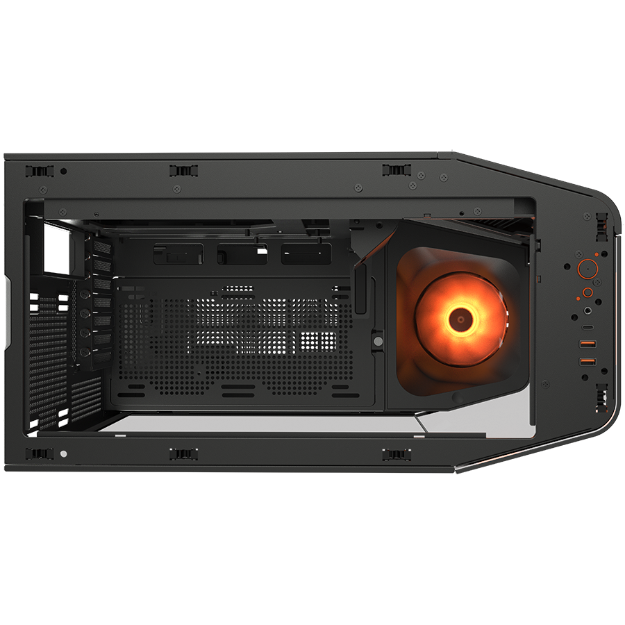 PC Kućište COUGAR FV270 Black Mid tower / Stakleni panel / Brzo uklonjivi filteri za prašinu / Do 9 ventilatora (1x120mm RGB unaprijed instaliran)-12