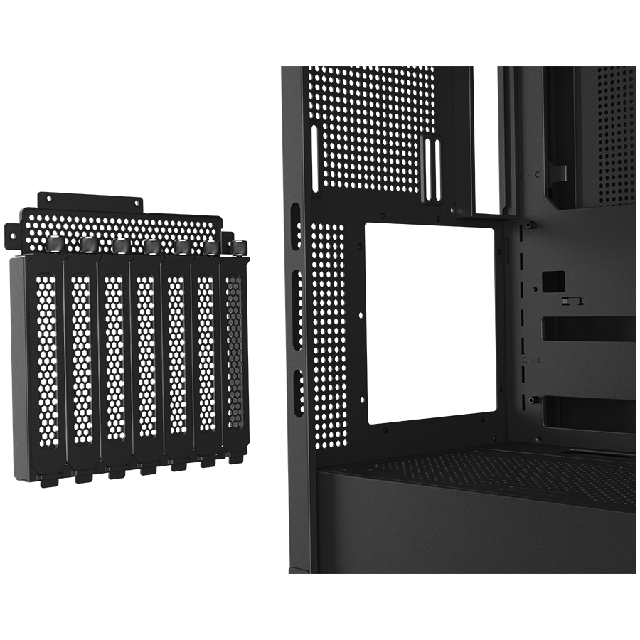PC Kućište COUGAR FV270 Black Mid tower / Stakleni panel / Brzo uklonjivi filteri za prašinu / Do 9 ventilatora (1x120mm RGB unaprijed instaliran)-14