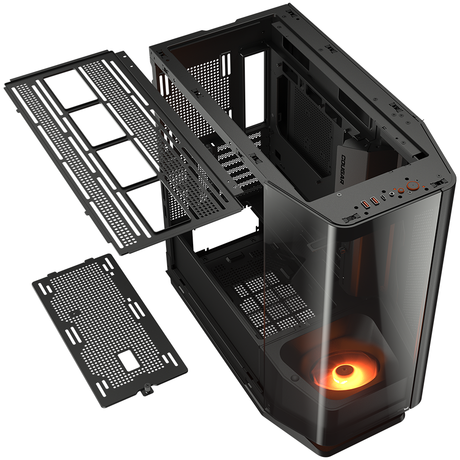 PC Kućište COUGAR FV270 Black Mid tower / Stakleni panel / Brzo uklonjivi filteri za prašinu / Do 9 ventilatora (1x120mm RGB unaprijed instaliran)-21
