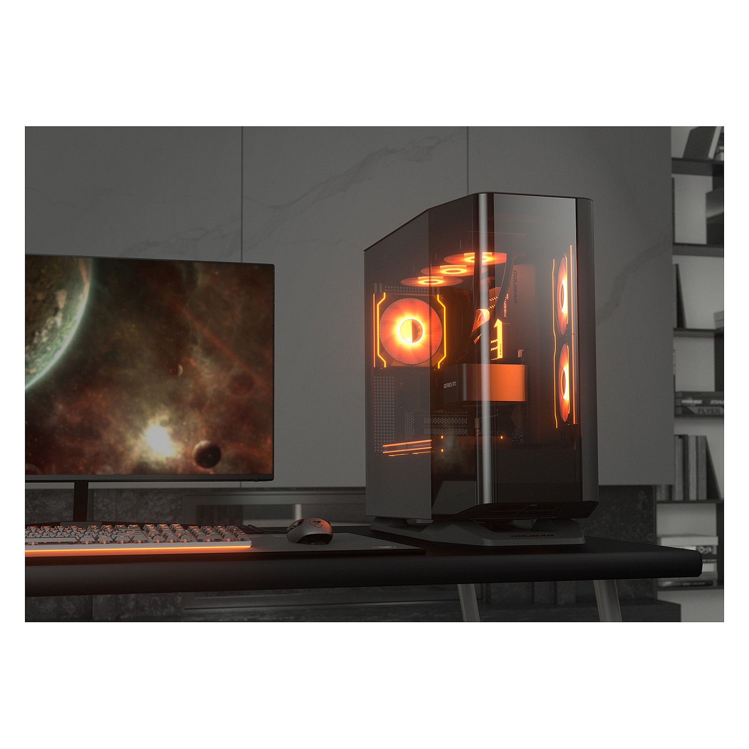 PC Kućište COUGAR FV270 Black Mid tower / Stakleni panel / Brzo uklonjivi filteri za prašinu / Do 9 ventilatora (1x120mm RGB unaprijed instaliran)-23