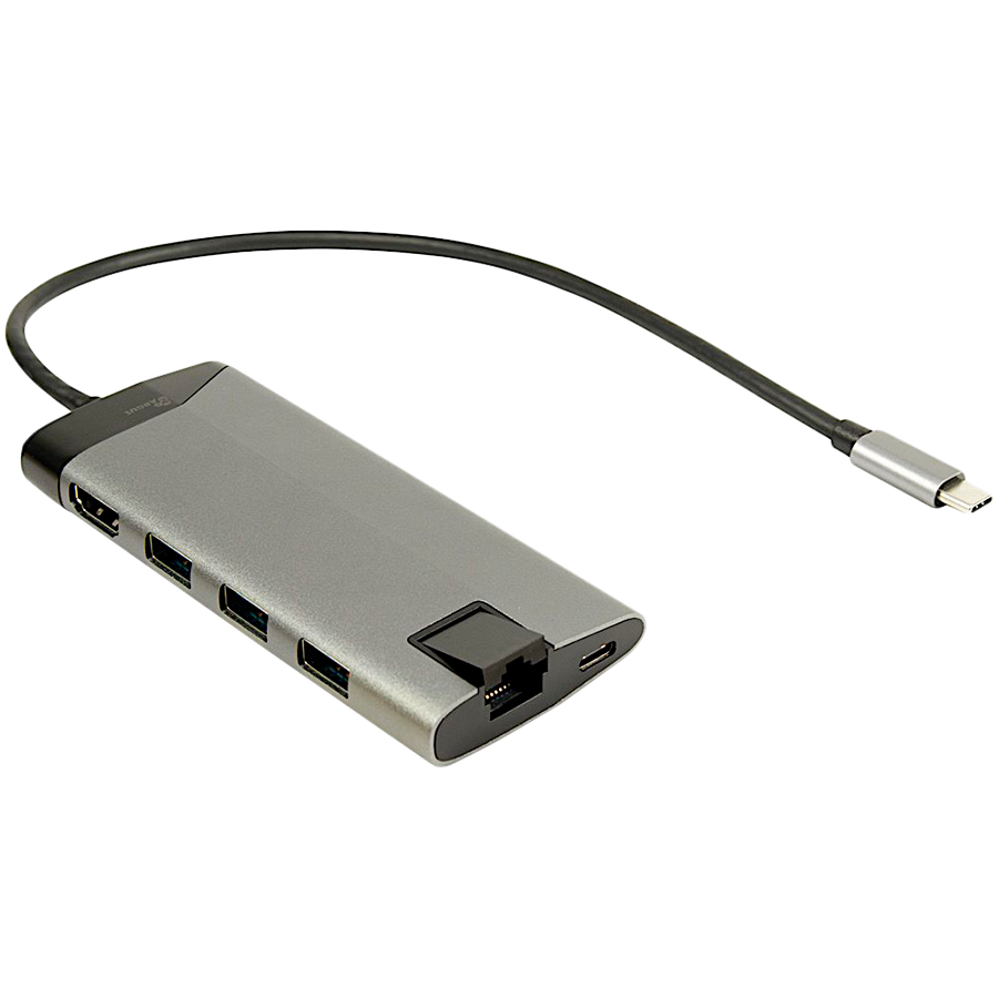 Docking stanica INTER-TECH (USB Type C, 3x USB 3.0 Type A, 4K HDMI, RJ45, čitač za Micro SD)-0