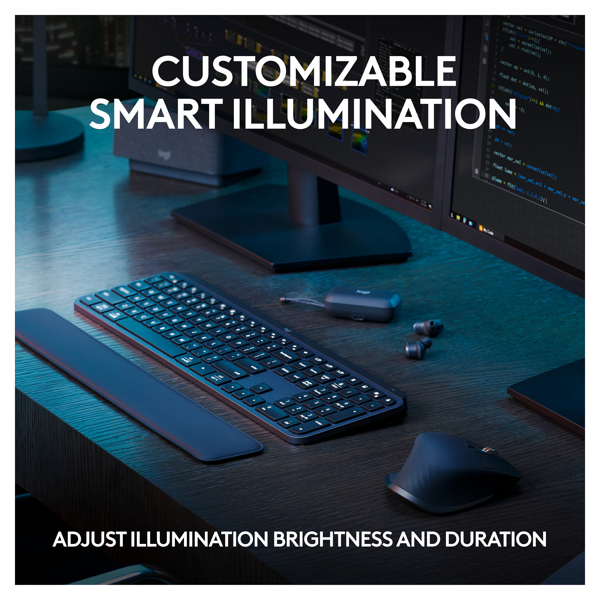Bežični set LOGITECH MX Keys S - GRAPHITE - US INTL – internacionalna non HR tipkovnica-11