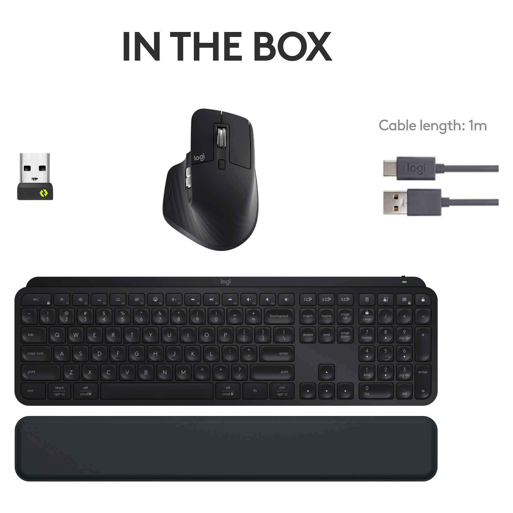 Bežični set LOGITECH MX Keys S - GRAPHITE - US INTL – internacionalna non HR tipkovnica-12