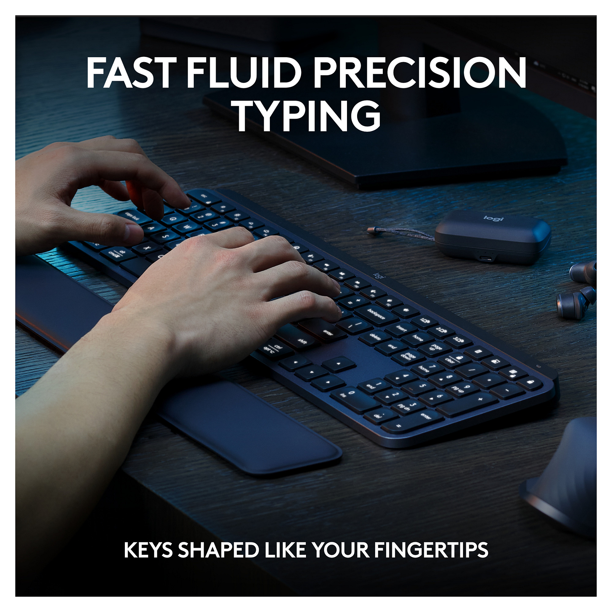 Bežični set LOGITECH MX Keys S - GRAPHITE - US INTL – internacionalna non HR tipkovnica-16