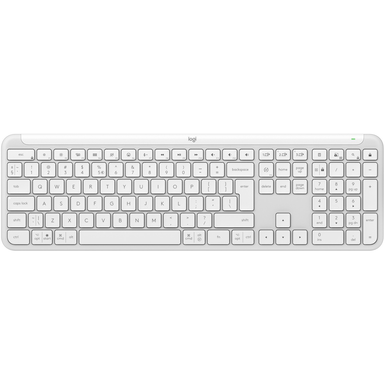 Tipkovnica LOGITECH Signature Slim K950, bijela – internacionalna non HR tipkovnica-10