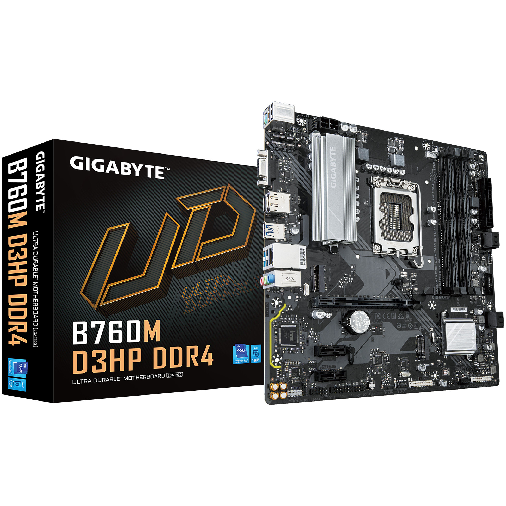 Matična ploča GIGABYTE MB B760M D3HP DDR4 (LGA1700, 4x DDR4 128GB, 1x PCI-E 4.0 x16x16, 2x M.2 PCIe 4.0, 1x DP, 1x HDMI, mATX, Retail)-3