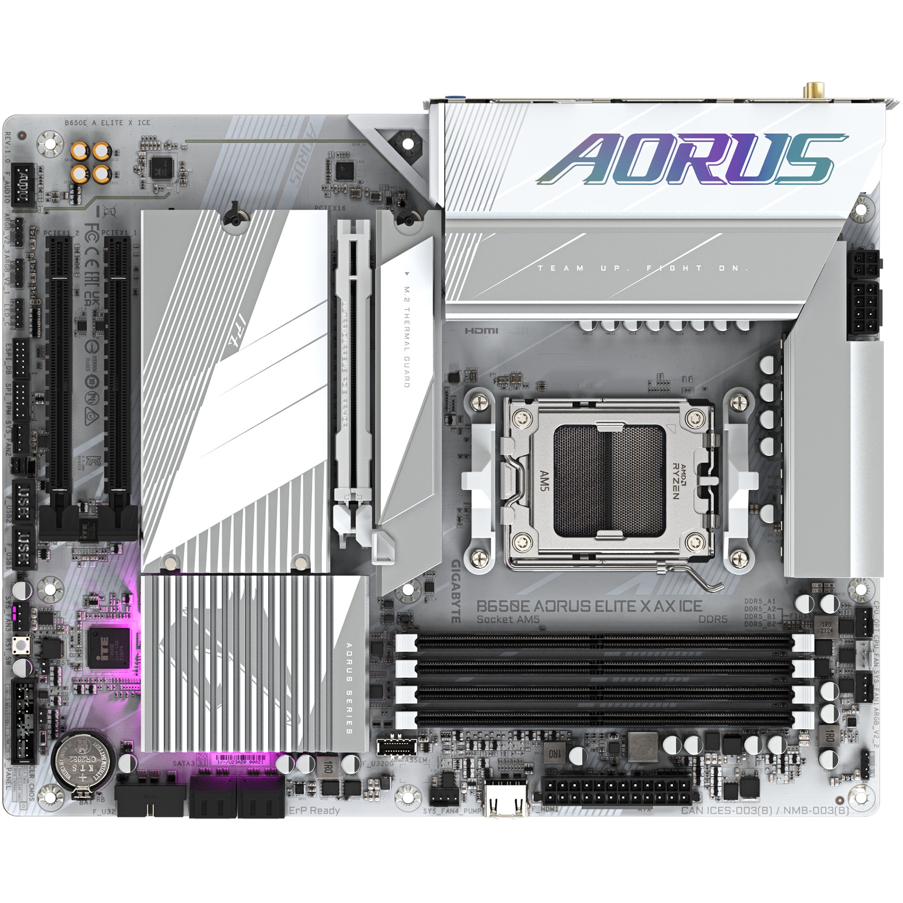 Matična ploča GIGABYTE B650E A ELITE X ICE (AM5, 4xDDR5 192GB, 1x PCI-E 4.0 x16x16, 2x PCI-E 3.0 x16x1, 3x M.2 PCIe 4.0)-13