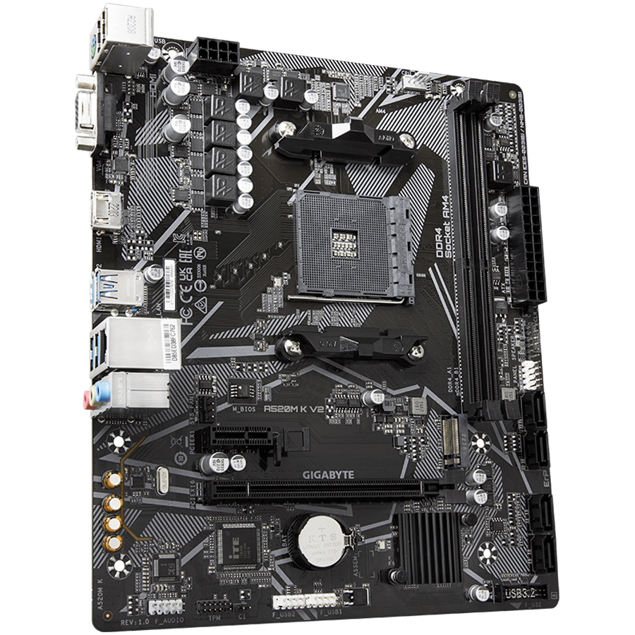 GIGABYTE A520M K V2, DDR4, SATA3, USB3.2Gen1, HDMI, AM4 mATX-1