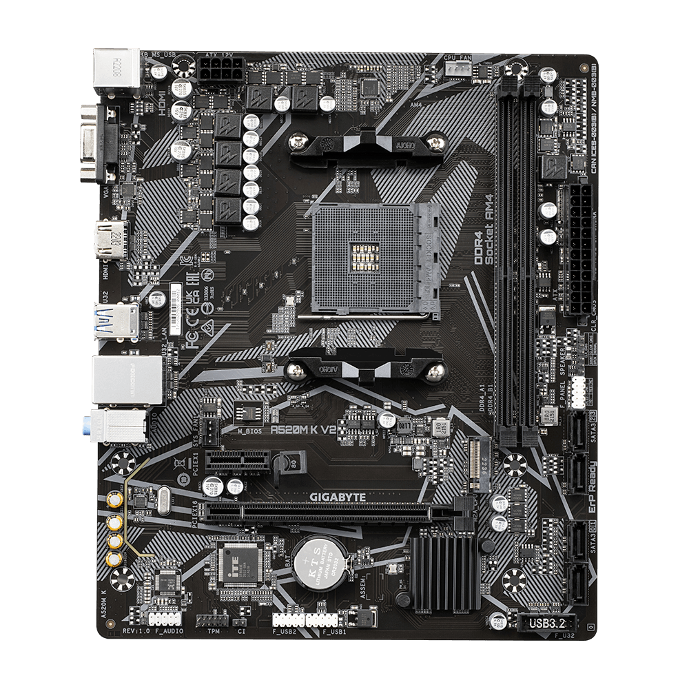 GIGABYTE A520M K V2, DDR4, SATA3, USB3.2Gen1, HDMI, AM4 mATX-5