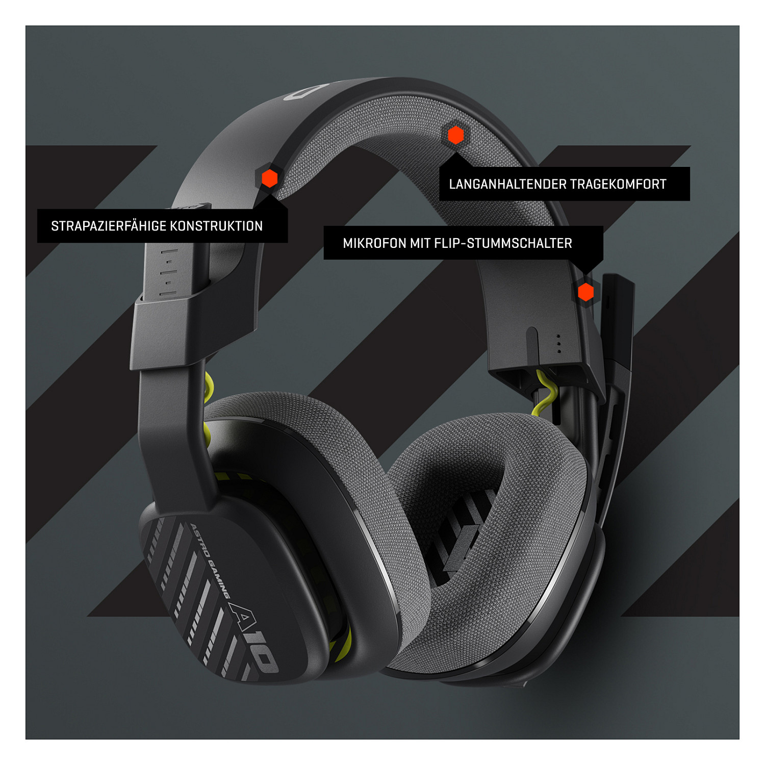 LOGITECH ASTRO A10 Wired Gaming Headsets - STAR KILLER BASE - BLACK - 3.5 MM-10
