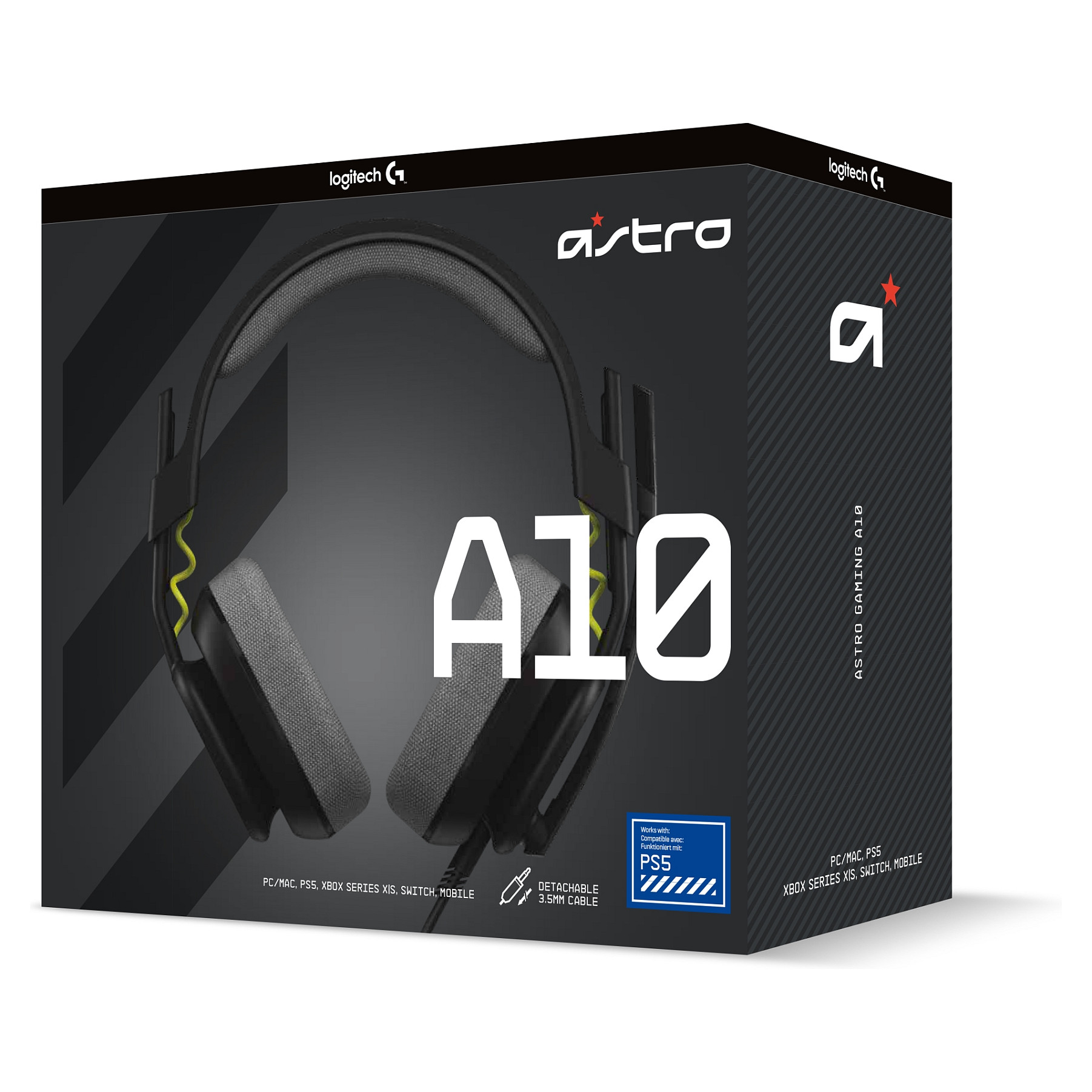 LOGITECH ASTRO A10 Wired Gaming Headsets - STAR KILLER BASE - BLACK - 3.5 MM-11