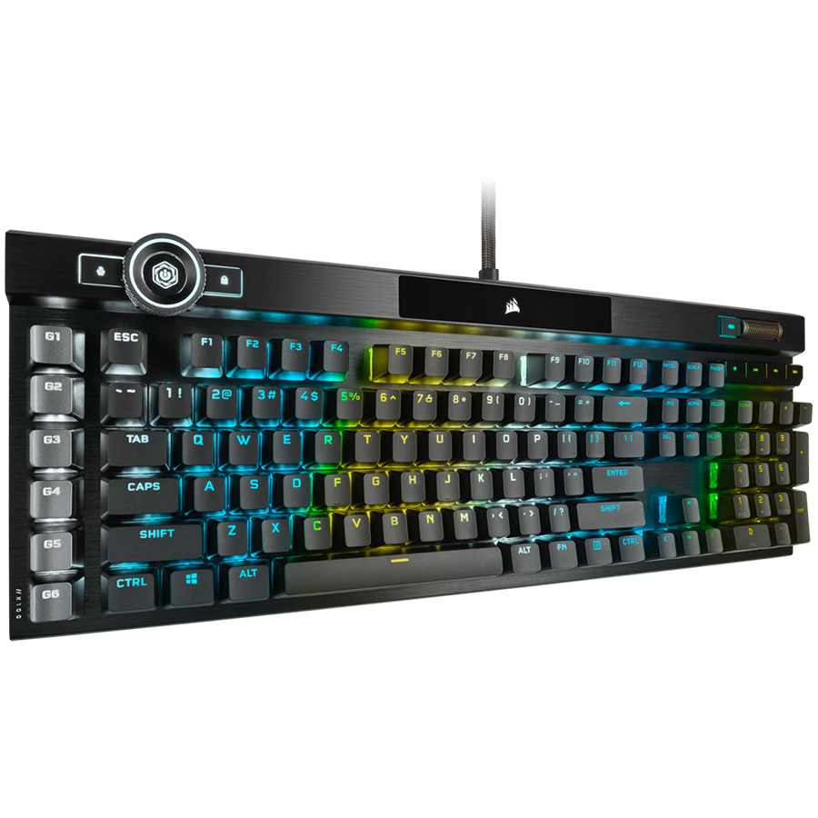 Gaming tipkovnica CORSAIR K100 (Mehanička, Žična, RGB pozadinsko osvjetljenje, iCUE kompatibilna, Crna)-2