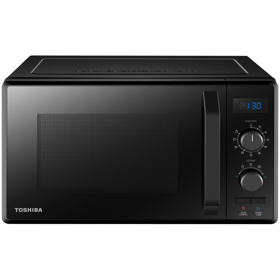 Mikrovalna pećnica TOSHIBA 3-u-1 s roštiljem i kombiniranim štednjakom, 23 litre, rotirajuća ploča s prostorom za pohranu, tajmer, ugrađena LED svjetla, 900 W, roštilj 1050 W, program za pizzu, crna-4