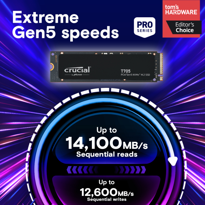 SSD CRUCIAL T705 (4TB, PCIe Gen5, NVMe, M.2)-3