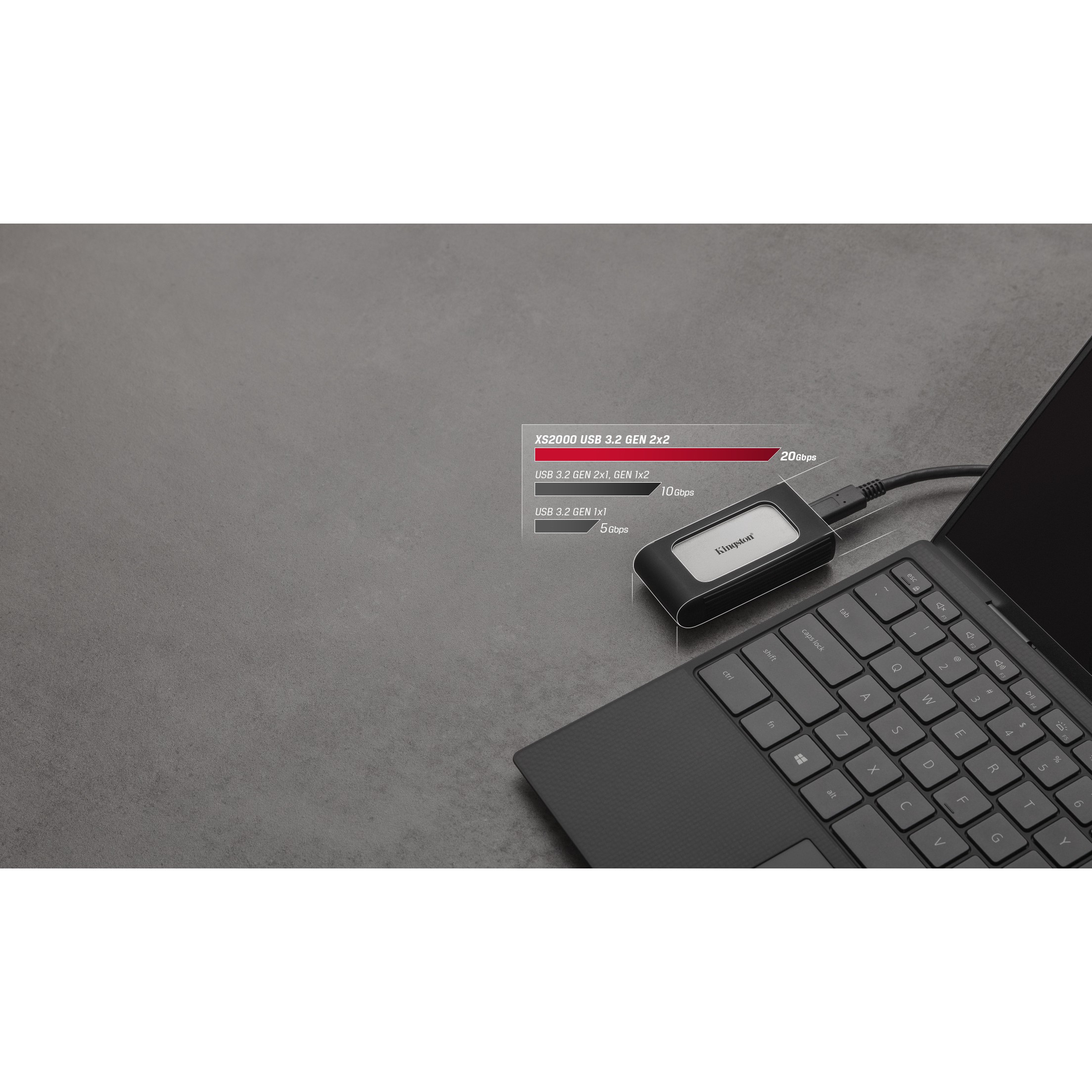 Vanjski SSD KINGSTON XS2000 (4 TB, USB 3.2 Gen 2x2, do 2000 MB/s, IP55, prenosiv)-17