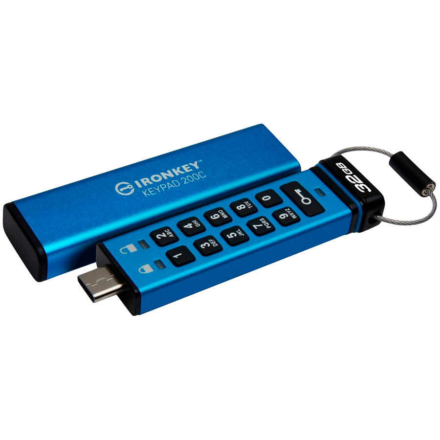 USB stick KINGSTON 32GB IronKey Keypad 200C FIPS 140-3 Lvl 3 AES-256-2
