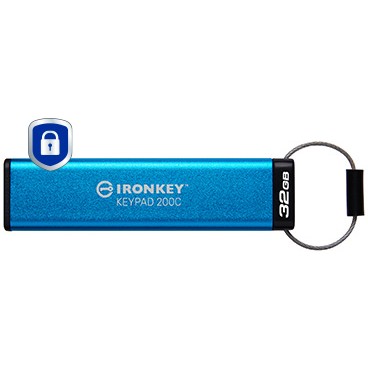 USB stick KINGSTON 32GB IronKey Keypad 200C FIPS 140-3 Lvl 3 AES-256-1