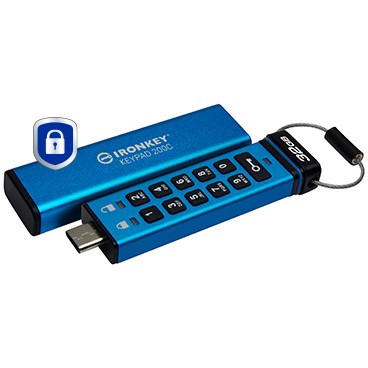 USB stick KINGSTON 32GB IronKey Keypad 200C FIPS 140-3 Lvl 3 AES-256-3