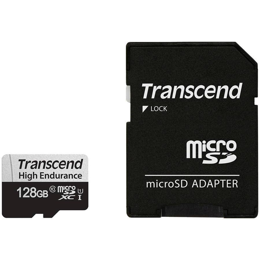 Memorijska kartica TRANSCEND High Endurance 128GB (microSDXC, uhs-i u3, 95/45 mb/s, s adapterom)-0