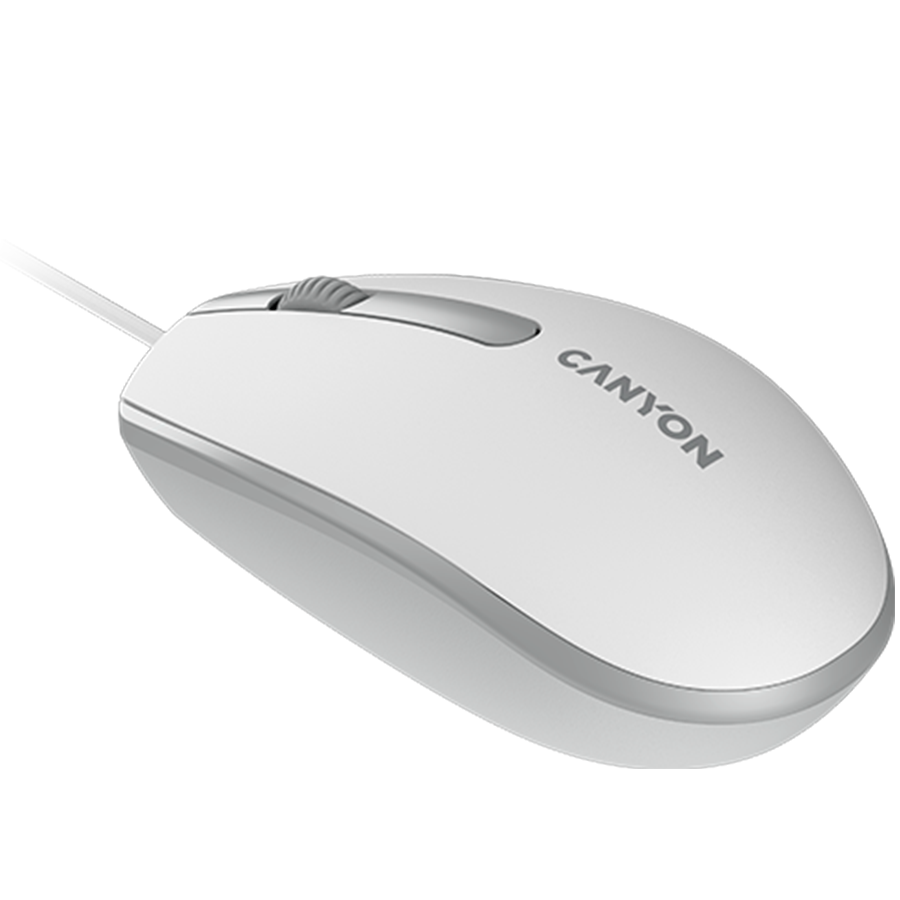 Miš CANYON M-10 (žični, USB, 1000 dpi, 3 gumba, bijela siva)-3