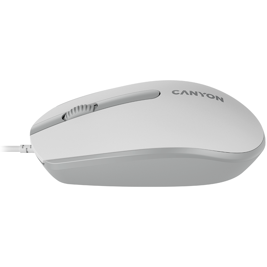 Miš CANYON M-10 (žični, USB, 1000 dpi, 3 gumba, bijela siva)-4