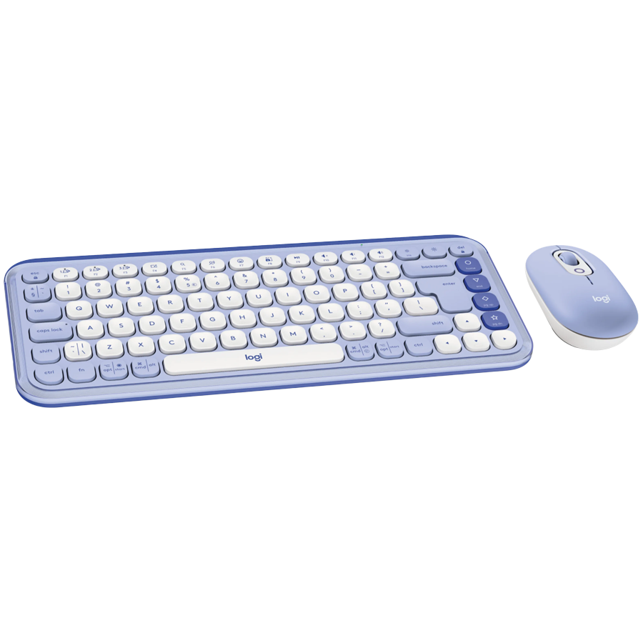 Kombinacija tipkovnice i miša LOGITECH POP ICON COMBO LILAC - BT-1