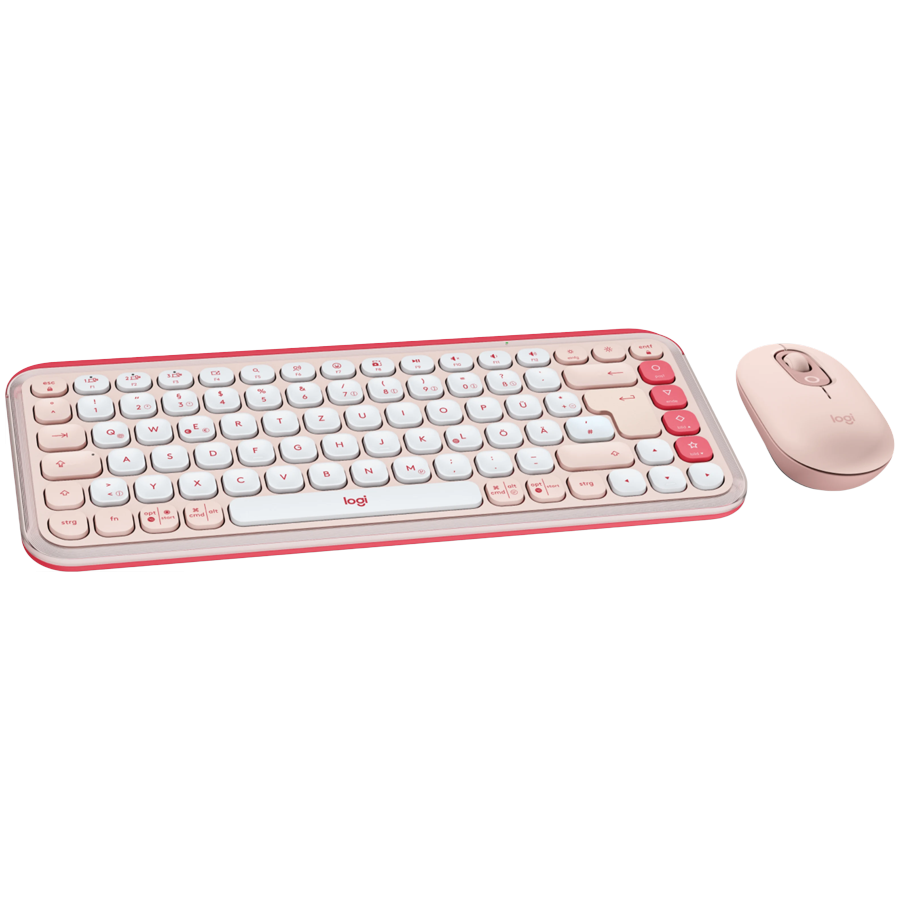 Kombinacija tipkovnica i miša LOGITECH POP ICON COMBO ROSE - BT-1