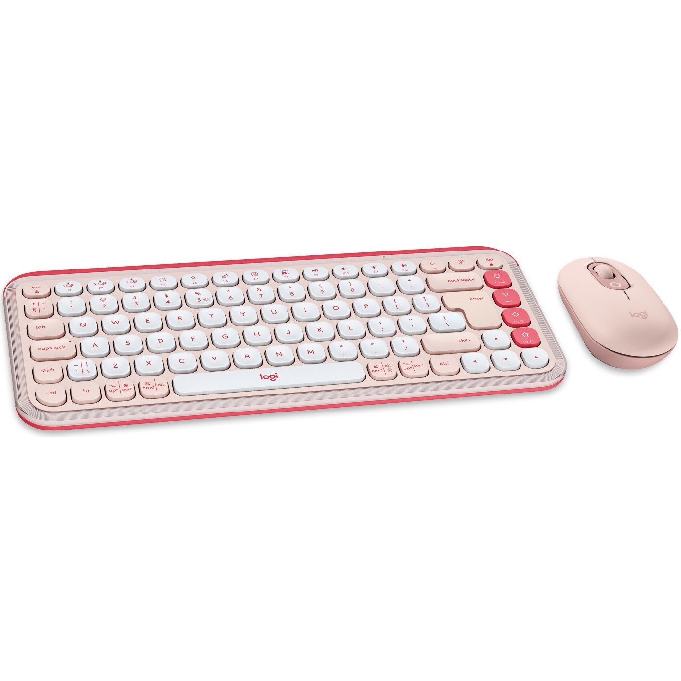 Kombinacija tipkovnica i miša LOGITECH POP ICON COMBO ROSE - BT-5