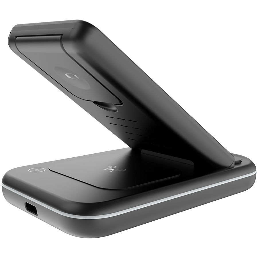 Bežični punjač CANYON WS-304 (15W, 3u1, crni, USB Type C, QC18W EU utikač)-6