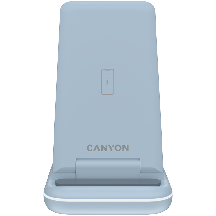 Bežični punjač CANYON WS-304 15W 3u1 (plavi, USB Type C, maksimalna izlazna snaga 15W, duljina kabela 1.2m, QC18W EU utikač)-2