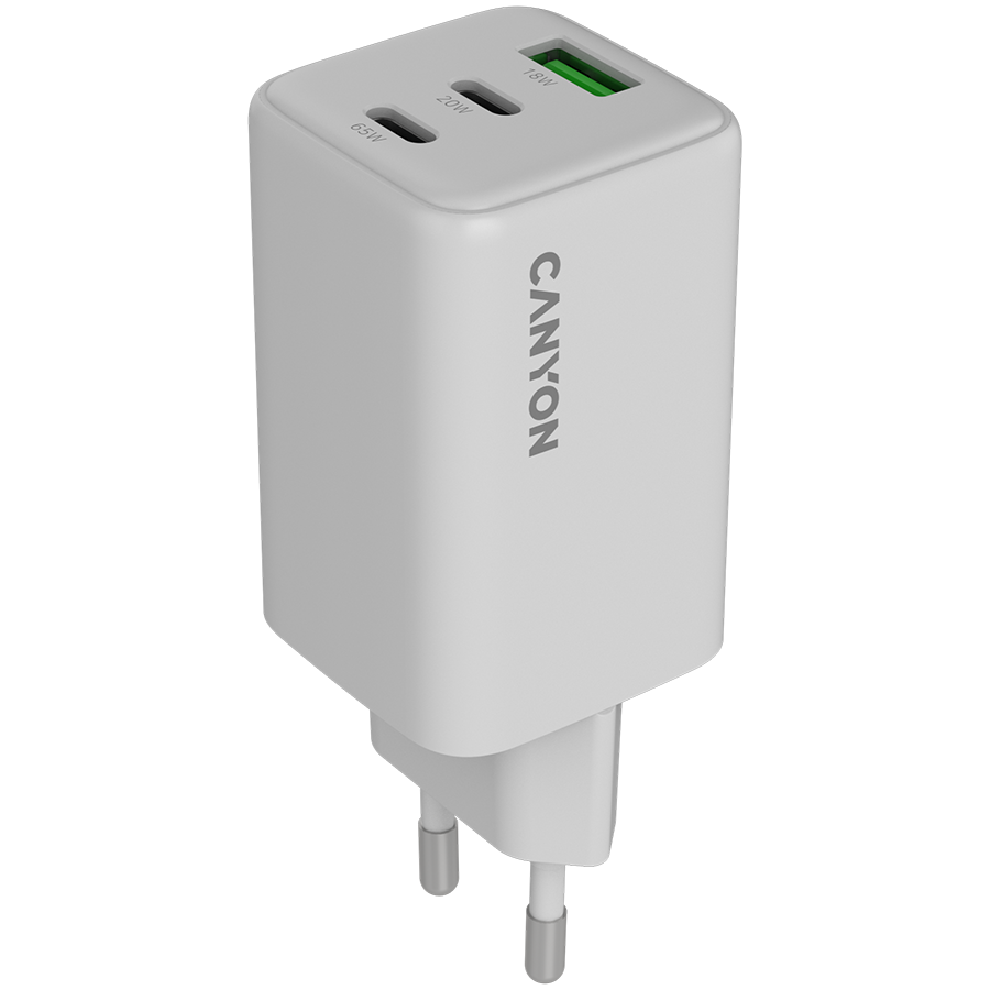 Punjač CANYON CU65ACC (65 W, 2xUSB-C, 1xUSB Type A, GaN Technology)-0