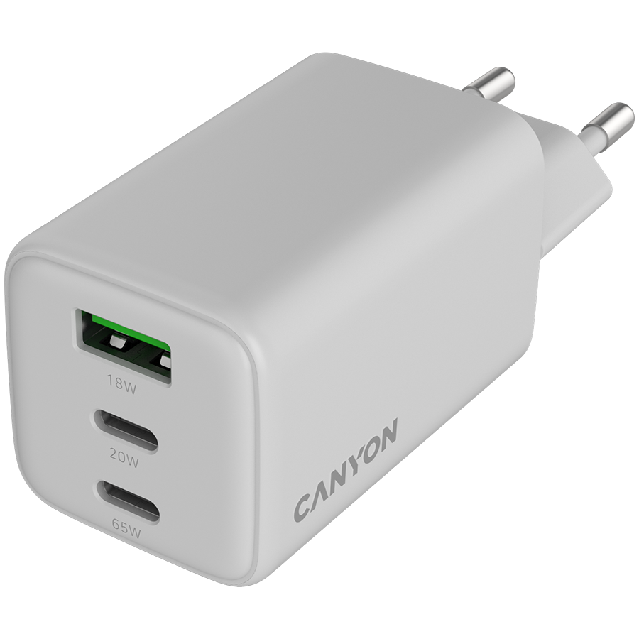 Punjač CANYON CU65ACC (65 W, 2xUSB-C, 1xUSB Type A, GaN Technology)-3