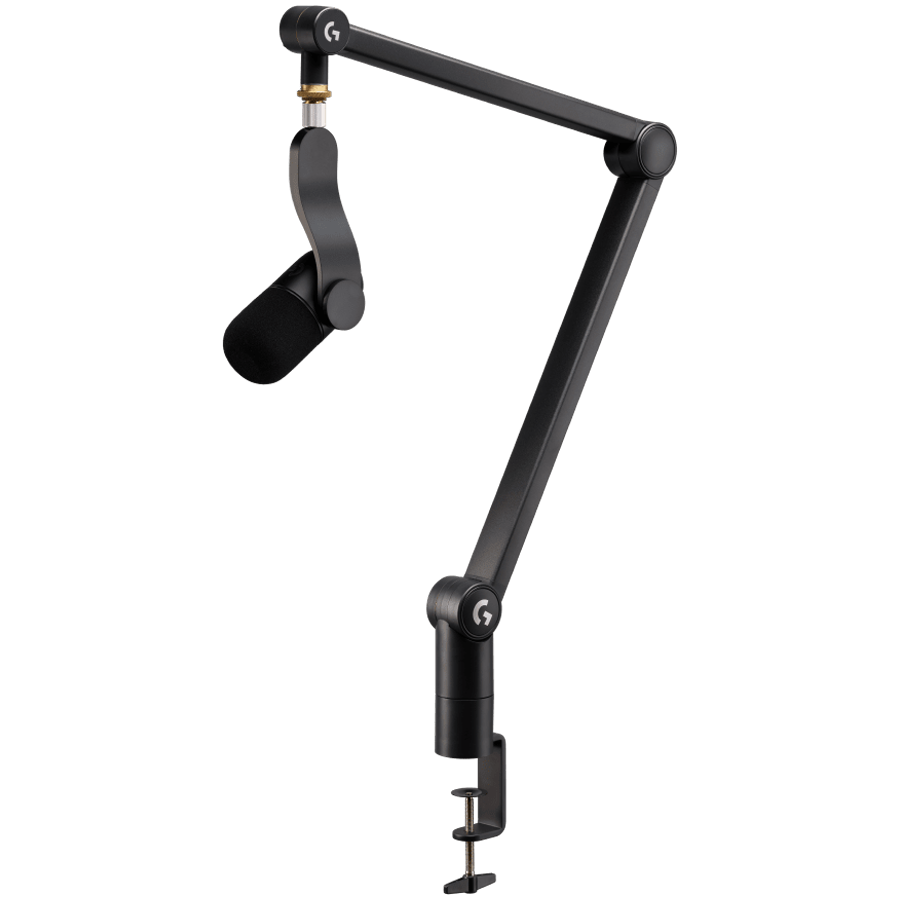 Mikrofon LOGITECH 988-000586 GX Dynamic RGB Gaming s LIGHTSYNC i Premium Desktop Microphone Boom Arm - crna boja-0