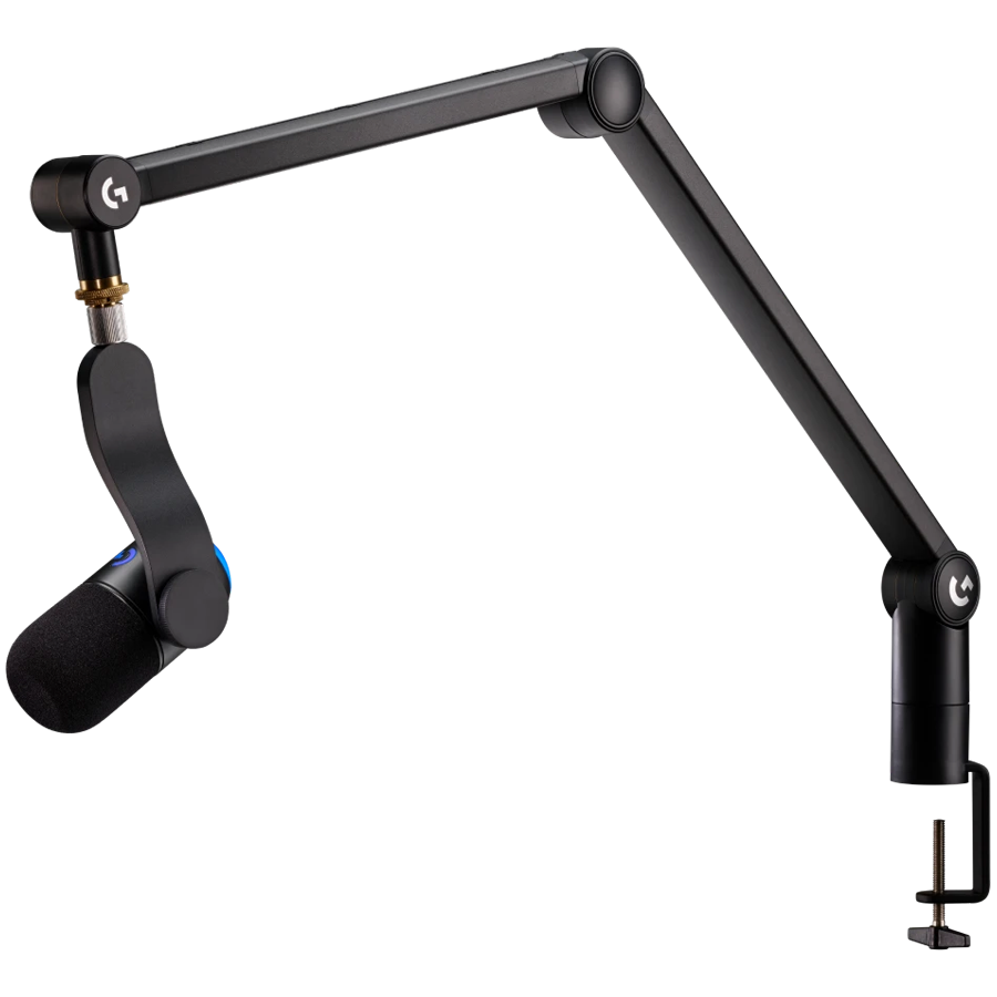 Mikrofon LOGITECH 988-000586 GX Dynamic RGB Gaming s LIGHTSYNC i Premium Desktop Microphone Boom Arm - crna boja-1