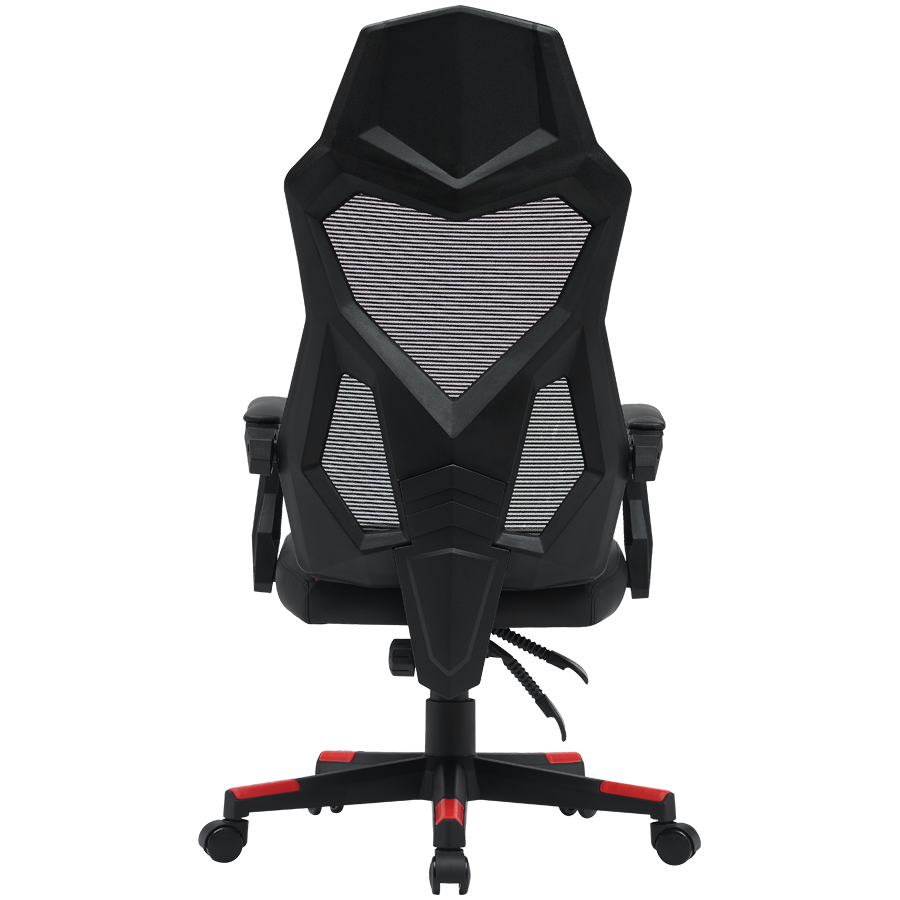 Gaming stolica CANYON Flow MCH01 (Crna/Crvena, Mrežasti naslon, Podesivi naslon, PU kožni nasloni za ruke, Plastični okvir)-3