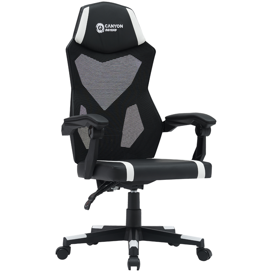 Gaming stolica CANYON Flow MCH01 Mesh crna bijela-1